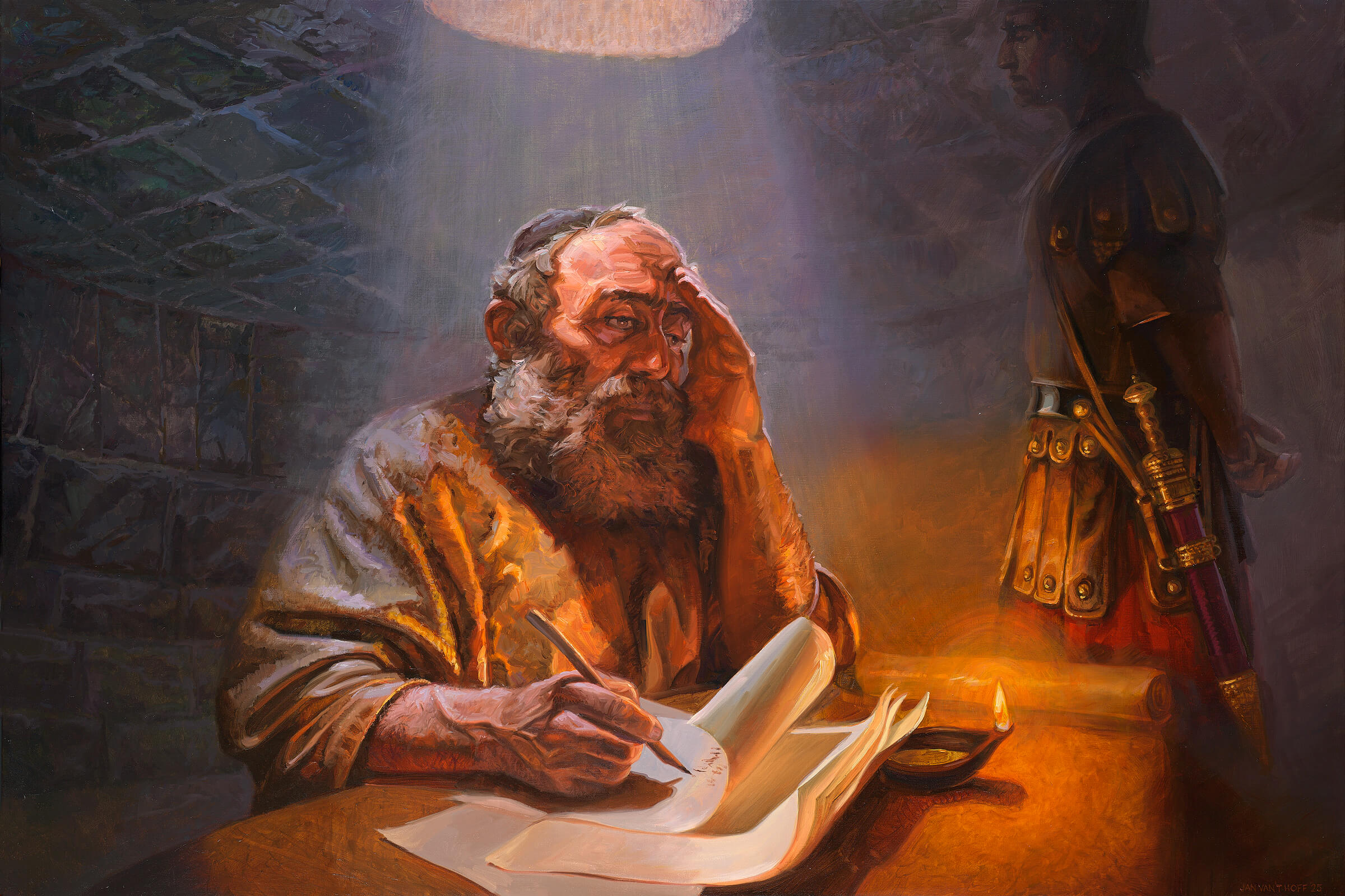 Paul writing in prison
